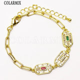 Crystal Charms Bracelet Set for Women Jewelry Bangle Set
