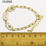 Crystal Charms Bracelet Set for Women Jewelry Bangle Set