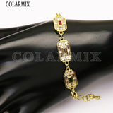 Crystal Charms Bracelet Set for Women Jewelry Bangle Set