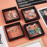 4 Pcs Challenge Coin Holder Floating Frame Jewelry Box