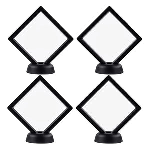 4 Pcs Challenge Coin Holder Floating Frame Jewelry Box