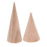 4 Pack 5cm/8cm Unpainted Wooden Ring Jewelry Display Stand