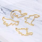 4-Piece Dinosaur Metal Frame with Loop for DIY Arts Crafts