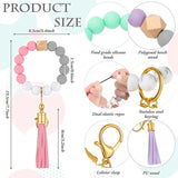Silicone Key Round Bracelet Leather Tassel Women Valentines