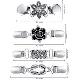 Vintage Sweater Shawl Clips Retro Cardigan Collar Clips For Women