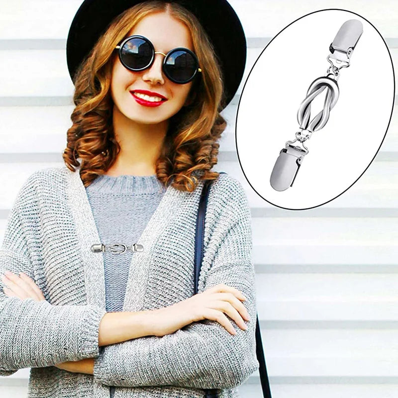 4 Vintage Sweater Shawl Clips for Women Girls