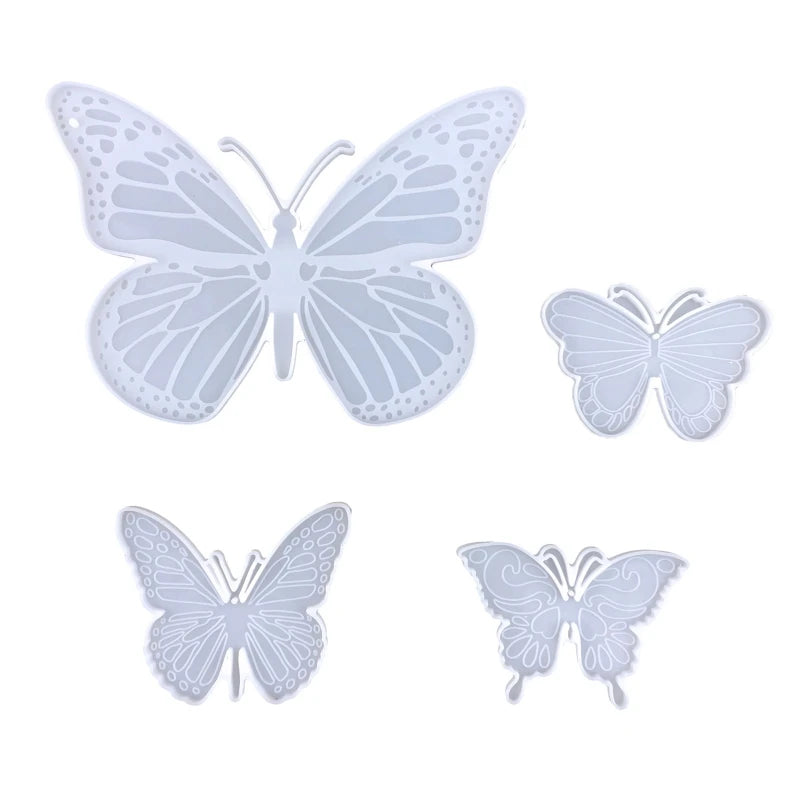 Butterfly Wall Hanging Epoxy Molds Keychain Decoration Coaster Pendant Silicone