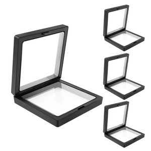 4 Challenge Coin Holder Floating Frame Anti-Tarnish Display Cabinet