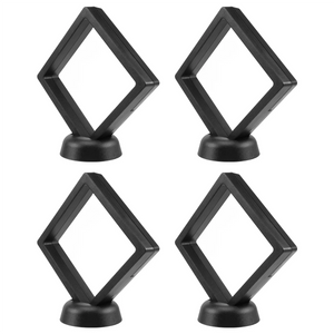 4 Challenge Coin Holder Floating Frame Anti-Tarnish Display Cabinet