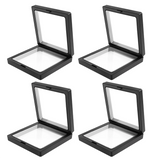 4 Challenge Coin Holder Floating Frame Anti-Tarnish Display Cabinet