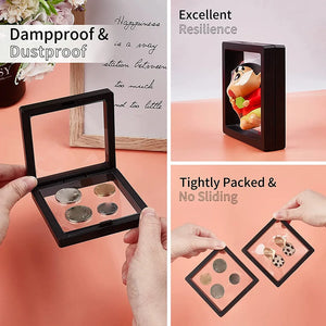 4pc Coin Holder Floating Frame Display Cabinet