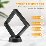 4Pcs 3D Floating Holder with Bracket Anti-Tarnish Jewelry Box Coin Display