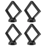 4Pcs 3D Floating Holder with Bracket Anti-Tarnish Jewelry Box Coin Display
