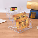 Clear Acrylic Desktop Business Card Holder Display Stand