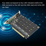 NVMe to PCIe Adapter M.2 Converter 4 Port 4X32Gbps