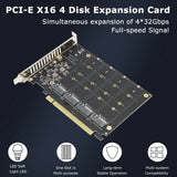 NVMe to PCIe Adapter M.2 Converter 4 Port 4X32Gbps