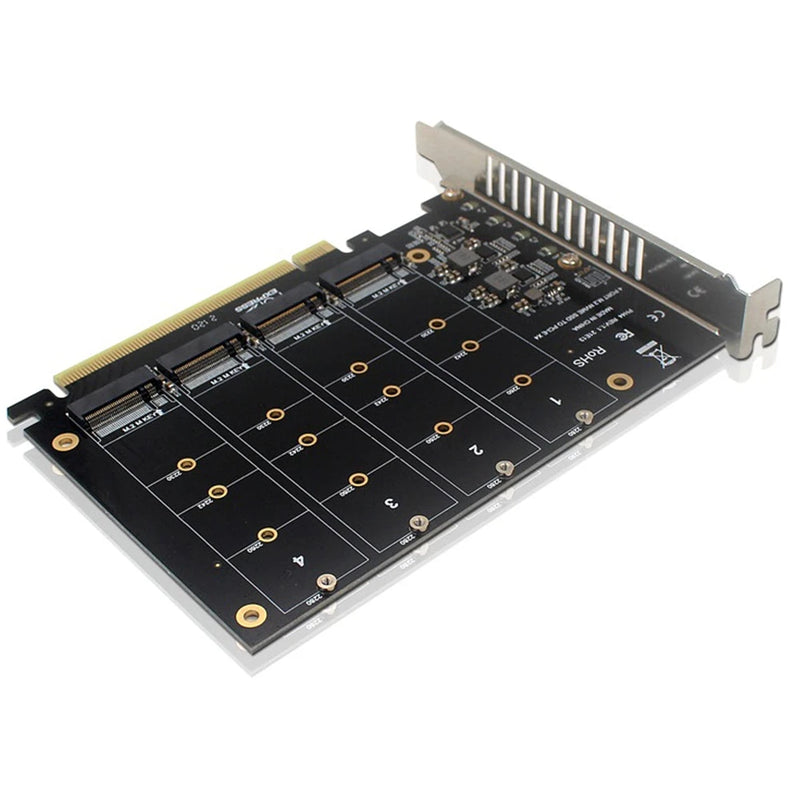 NVMe to PCIe Adapter M.2 Converter 4 Port 4X32Gbps