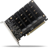 NVMe to PCIe Adapter M.2 Converter 4 Port 4X32Gbps