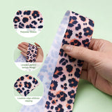 4 Rolls 38mm Polyester Ribbon Leopard Print for Christmas Party Gift Wrapping