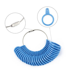 4 pcs Plastic Ring Measuring Tool Finger Ring Sizer Measure Gauge