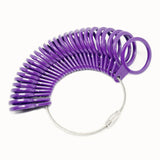 4 pcs Plastic Ring Measuring Tool Finger Ring Sizer Measure Gauge