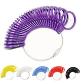 4 pcs Plastic Ring Measuring Tool Finger Ring Sizer Measure Gauge