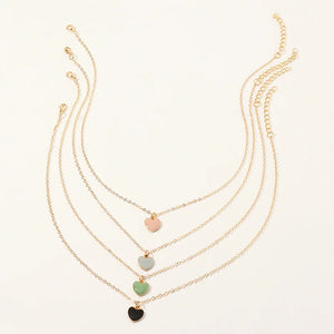 Lovely Candy Alloy Drip Little Heart Pendant Necklace For Girls Children