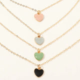 Lovely Candy Alloy Drip Little Heart Pendant Necklace For Girls Children