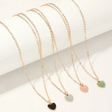 Lovely Candy Alloy Drip Little Heart Pendant Necklace For Girls Children