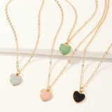 Lovely Candy Alloy Drip Little Heart Pendant Necklace For Girls Children