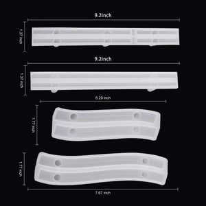 4 Tray Handle Resin Mold for DIY Cabinet Door Handles, Drawer Bar Pulls
