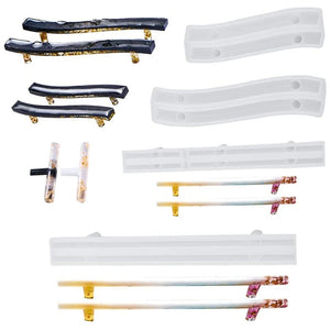 4 Tray Handle Resin Mold for DIY Cabinet Door Handles, Drawer Bar Pulls