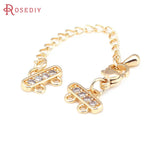 4 Sets Brass Zircon Necklaces Bracelets Clasps for Jewelry Making