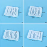 4 Silicone Resin Molds for DIY Keychain & Jewelry Making