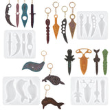 4 Silicone Resin Molds for DIY Keychain & Jewelry Making