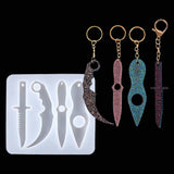 4 Silicone Resin Molds for DIY Keychain & Jewelry Making