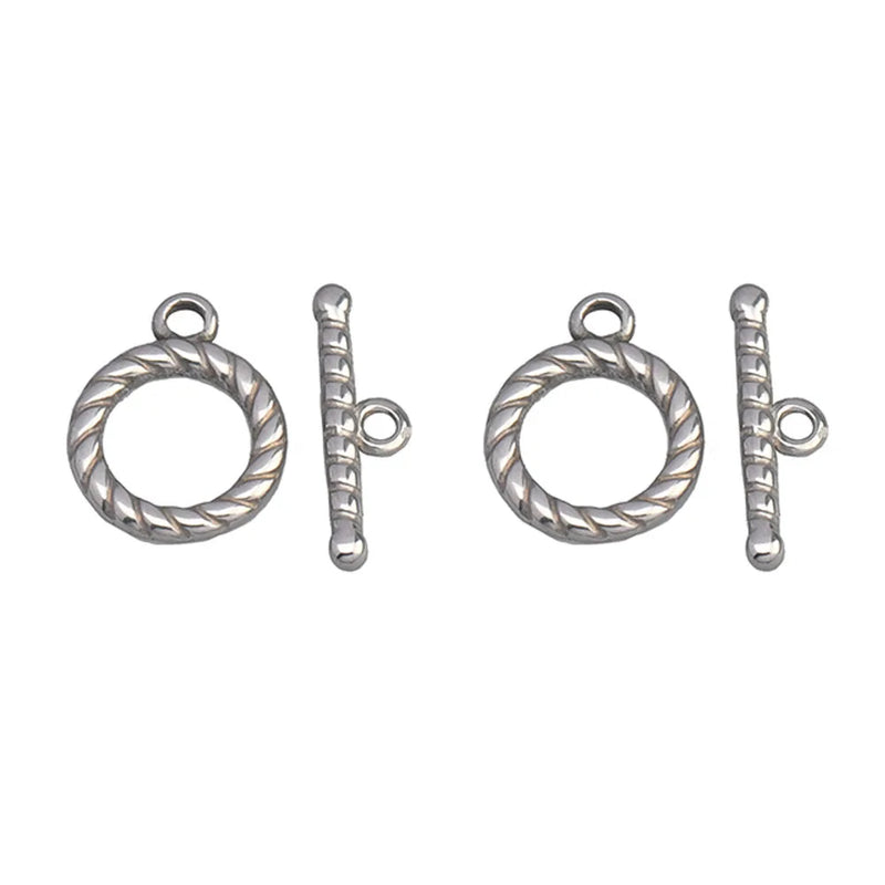 4 Sets Stainless Steel Necklace Toggle Clasps for Jewelry Making
