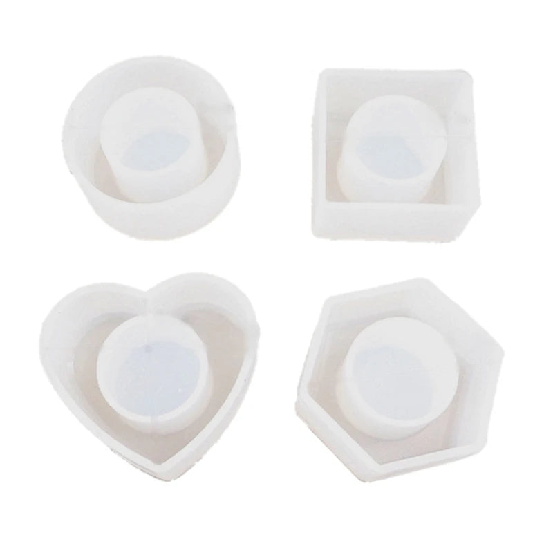 Set of 4 Minimalist Resin Napkin Holder Ring Molds Kit