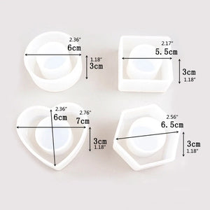 4 Shapes Resin Napkin Holders Ring Molds Kit