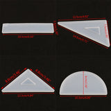 4 Silicone Resin Ruler Molds Kit for Art Craft