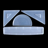 4 Shapes Silicone Resin Ruler Molds Kit Art Craft