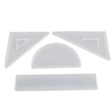 4 Silicone Resin Ruler Molds Kit for Art Craft