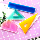 4 Shapes Silicone Resin Ruler Molds Kit Art Craft