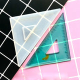 Silicone Resin Ruler Molds - Straight, Square, Triangular, Protractor