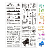 4 Mixed Theme TPR Clear Stamps Set with Acrylic Board