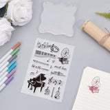 4 Mixed Theme TPR Clear Stamps Set with Acrylic Board