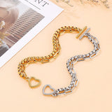 Creative Titanium Bracelet European and American Steel Love T Buckle