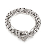 Creative Titanium Bracelet European and American Steel Love T Buckle