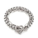Creative Titanium Bracelet European and American Steel Love T Buckle
