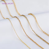 14K Plated Round Link Chain - O Style Necklace Chains for Women